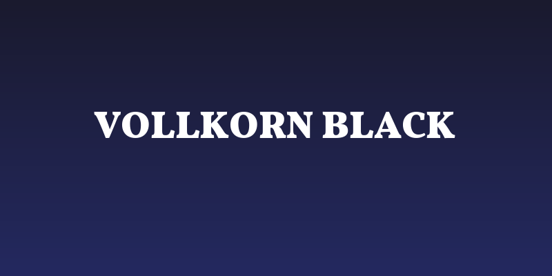 Vollkorn Black Social Header