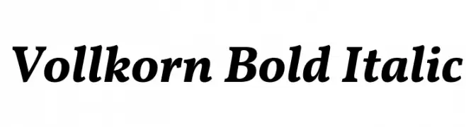 Vollkorn Bold Italic  フリーフォントのダウンロード