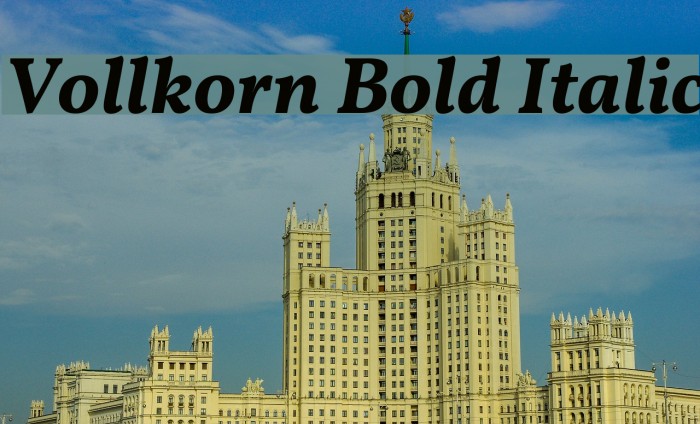 Vollkorn Bold Italic Font examples