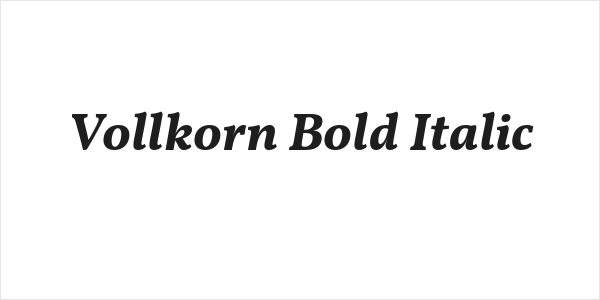 Vollkorn Bold Italic Logo