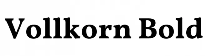 Vollkorn Bold  Frei Schriftart Herunterladen