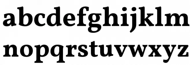Vollkorn Bold Polices MINUSCULES