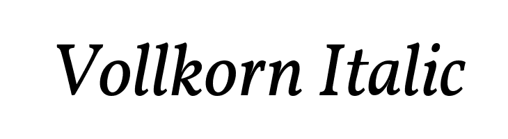 Vollkorn Italic Font