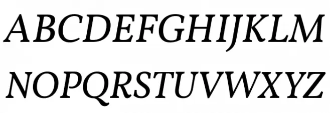 Vollkorn Italic Polices MAJUSCULES