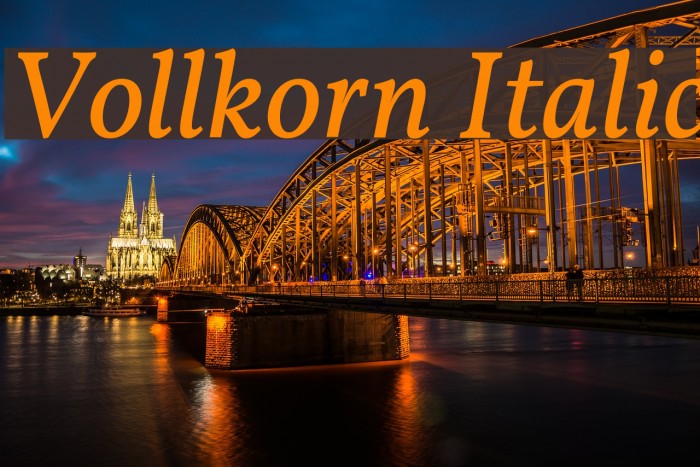 Vollkorn Italic Font examples
