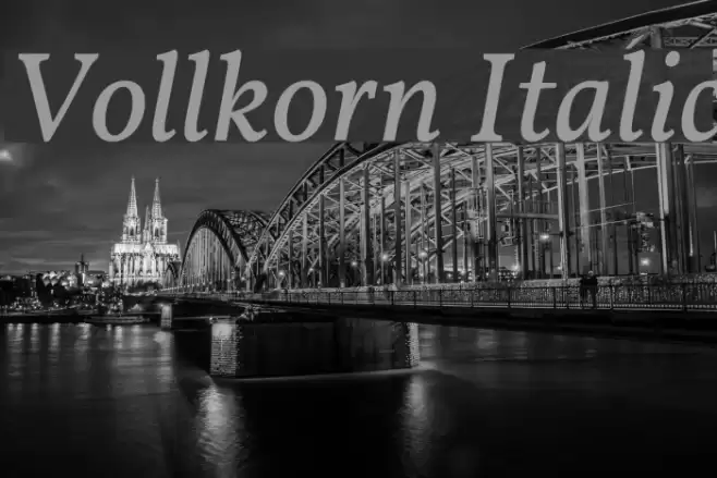 Vollkorn Italic Шрифта examples