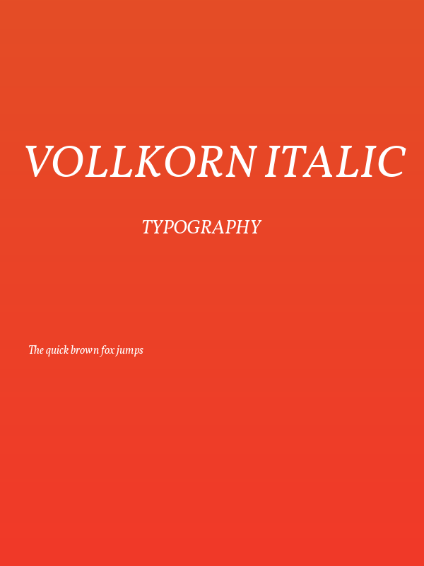 Vollkorn Italic Poster