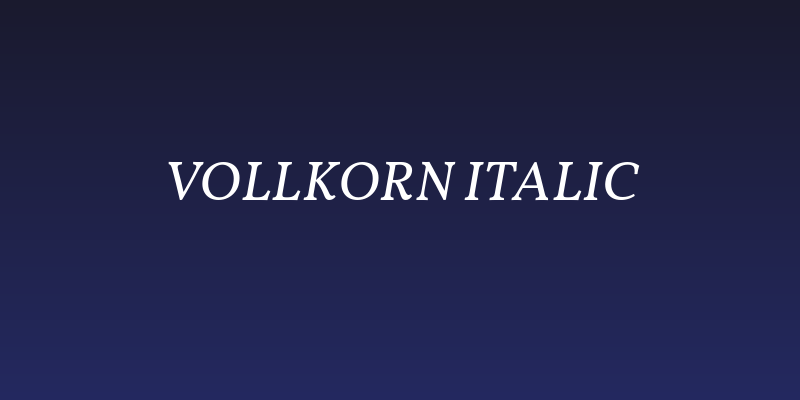 Vollkorn Italic Social Header