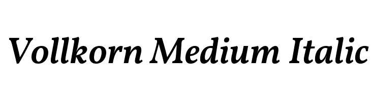 Vollkorn Medium Italic Fuentes