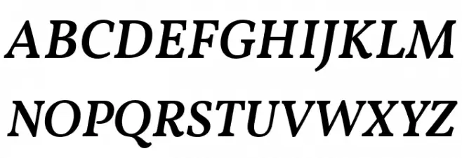 Vollkorn Medium Italic 字体 大写