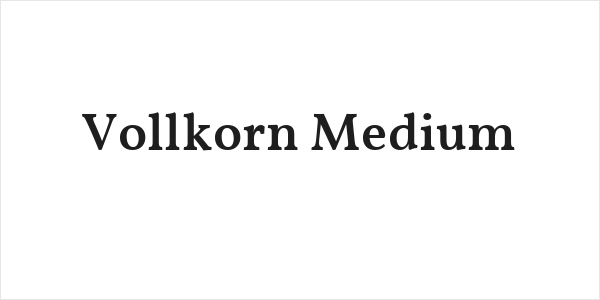 Vollkorn Medium Logo