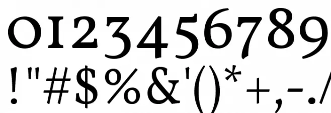 Vollkorn Regular Font OTHER CHARS