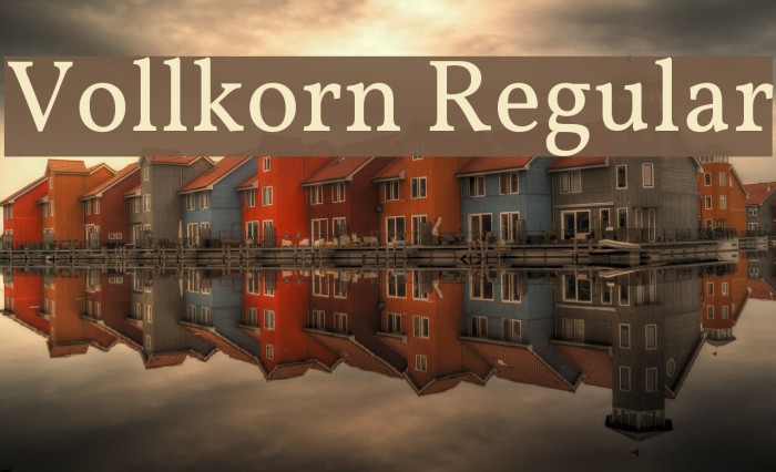 Vollkorn Regular Font examples