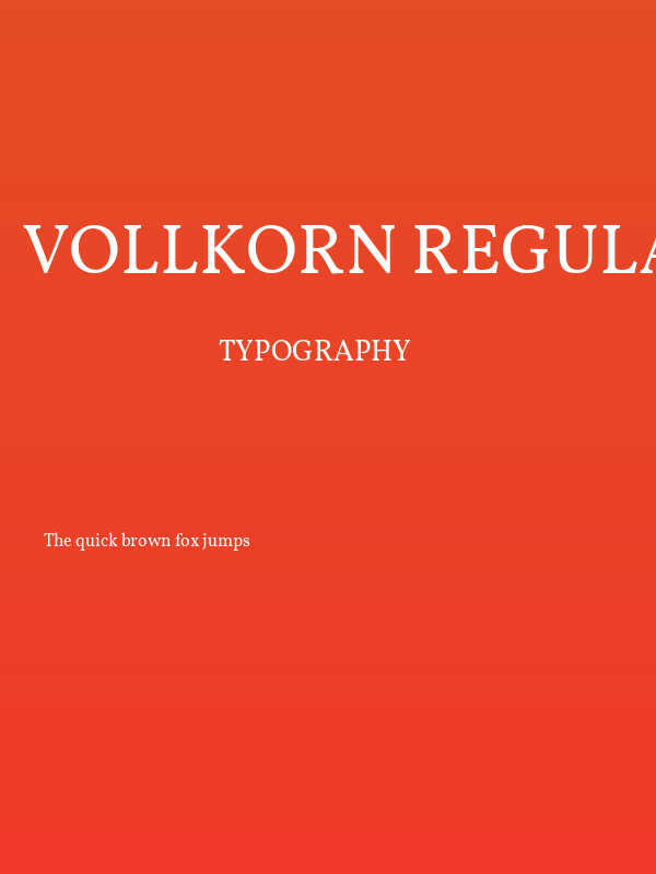 Vollkorn Regular Poster