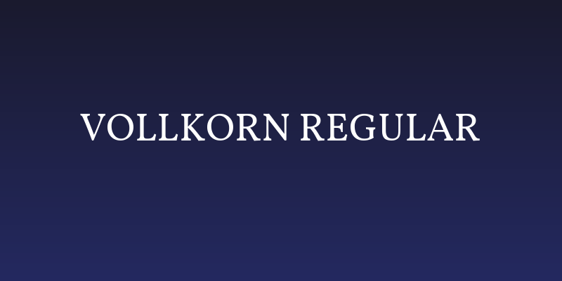 Vollkorn Regular Social Header