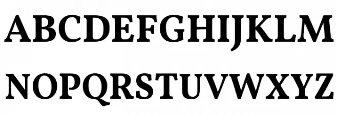 Vollkorn SC Bold Schriftart Groß