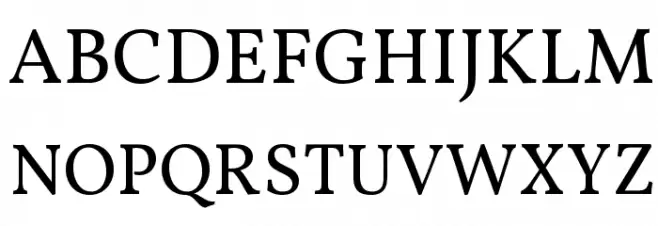 Vollkorn SC Regular Schriftart Groß