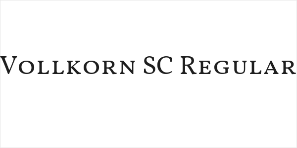 Vollkorn SC Regular Logo