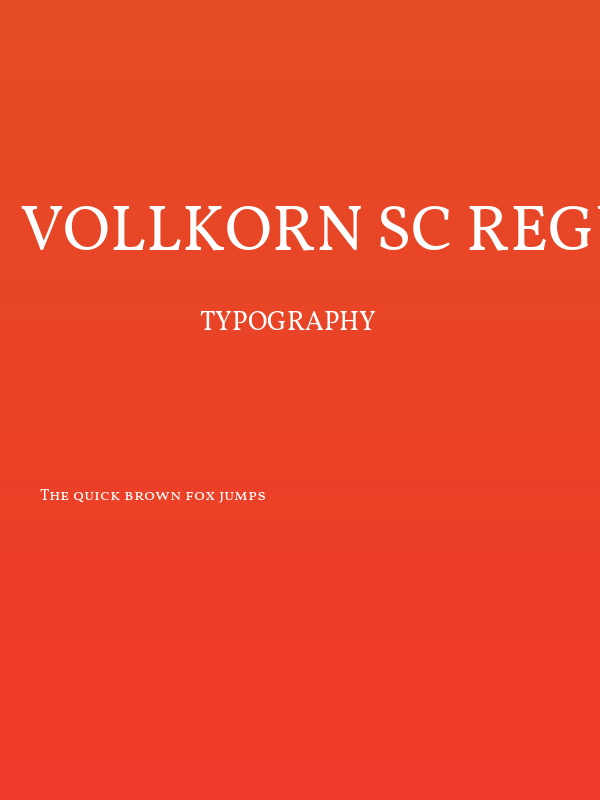 Vollkorn SC Regular Poster