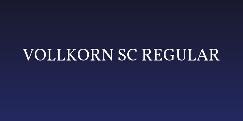 Vollkorn SC Regular Social Header