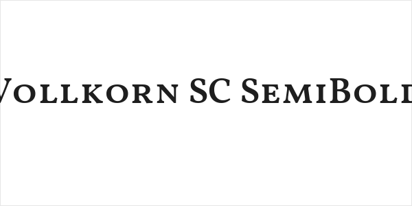 Vollkorn SC SemiBold Logo