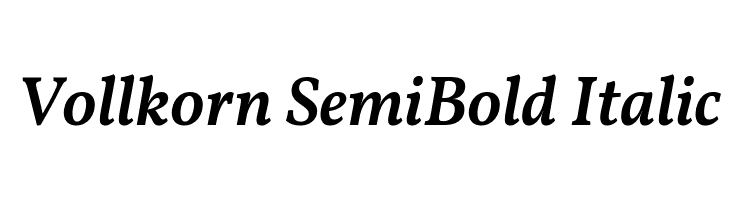 Vollkorn SemiBold Italic Font