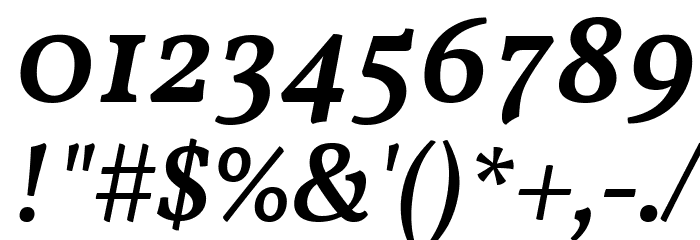 Vollkorn SemiBold Italic Font OTHER CHARS