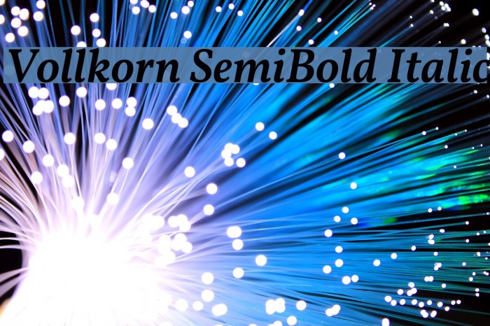 Vollkorn SemiBold Italic Font examples