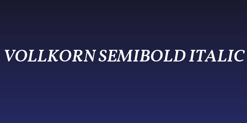 Vollkorn SemiBold Italic Social Header