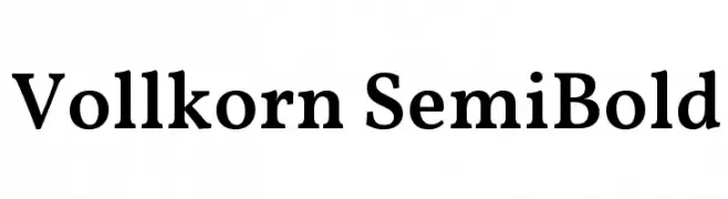 Vollkorn SemiBold  Frei Schriftart Herunterladen