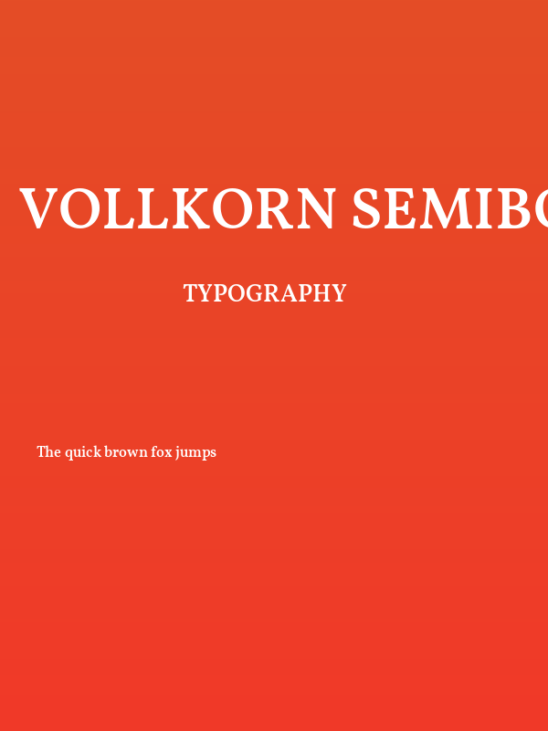 Vollkorn SemiBold Poster