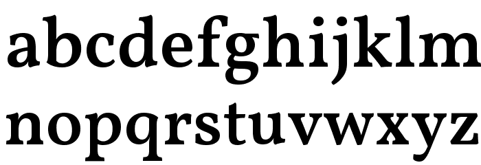 Vollkorn SemiBold Font LOWERCASE