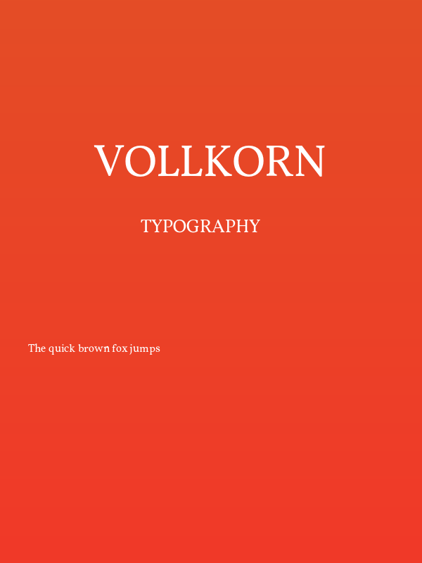 Vollkorn Poster