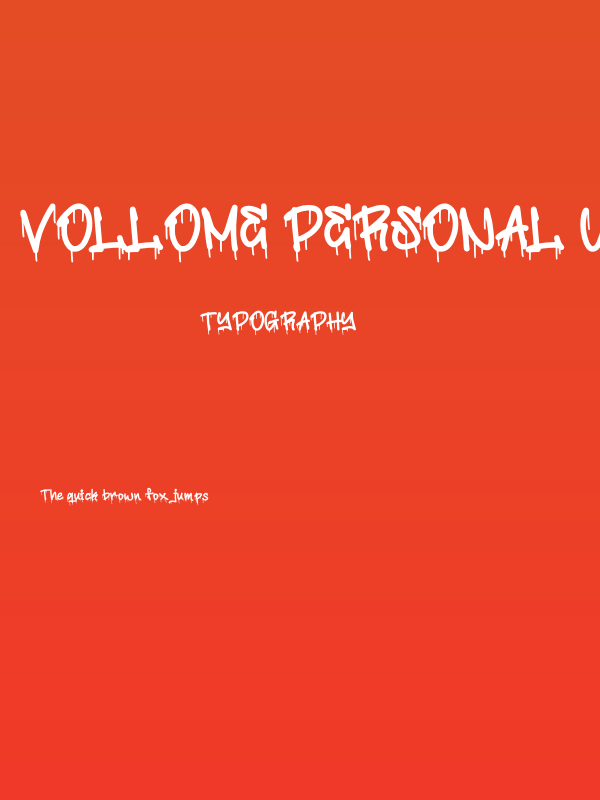 Vollome Personal Use Poster