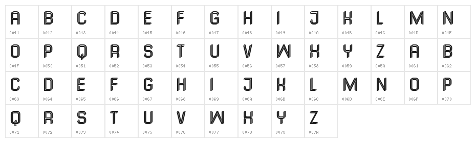 Vologda Regular Character Map