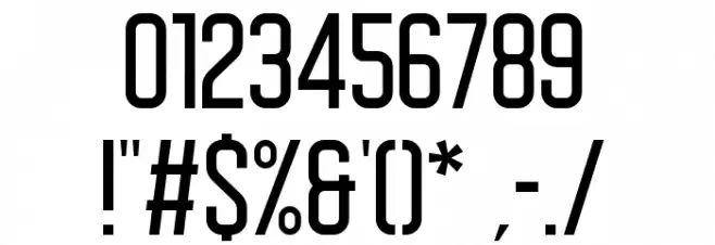 Voltage Font OTHER CHARS