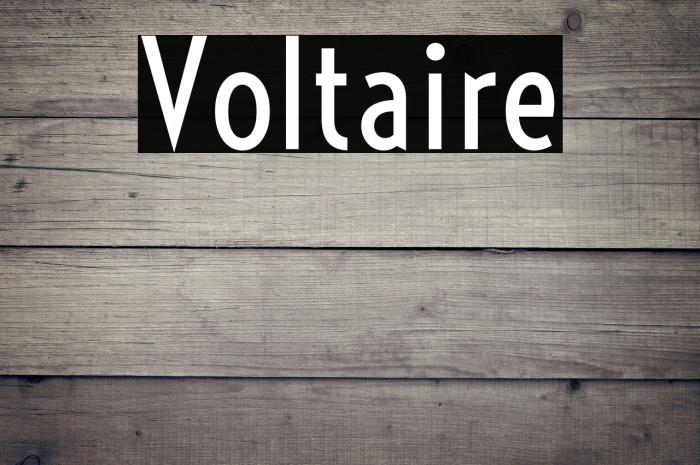 Voltaire Font examples