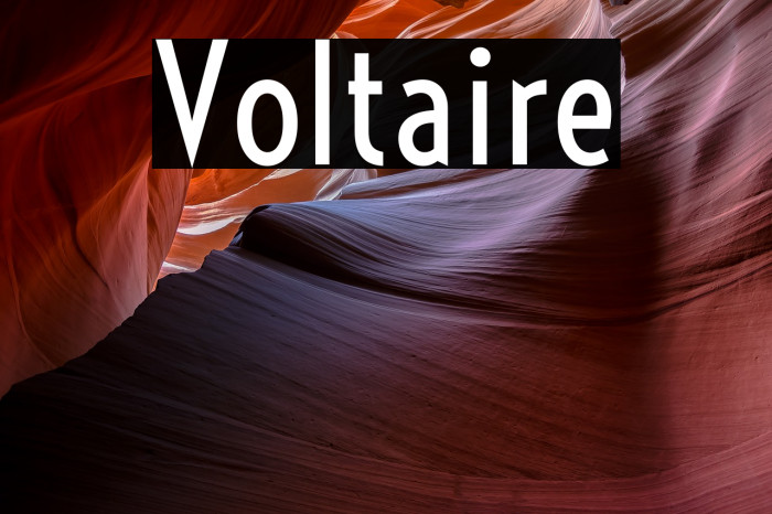 Voltaire Font examples