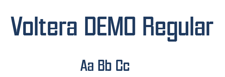 Voltera DEMO Regular Font Preview