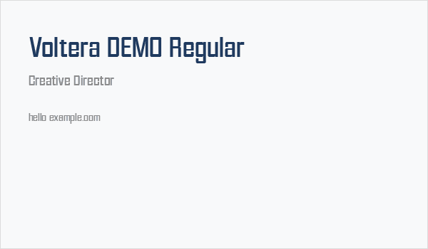 Voltera DEMO Regular Business Card