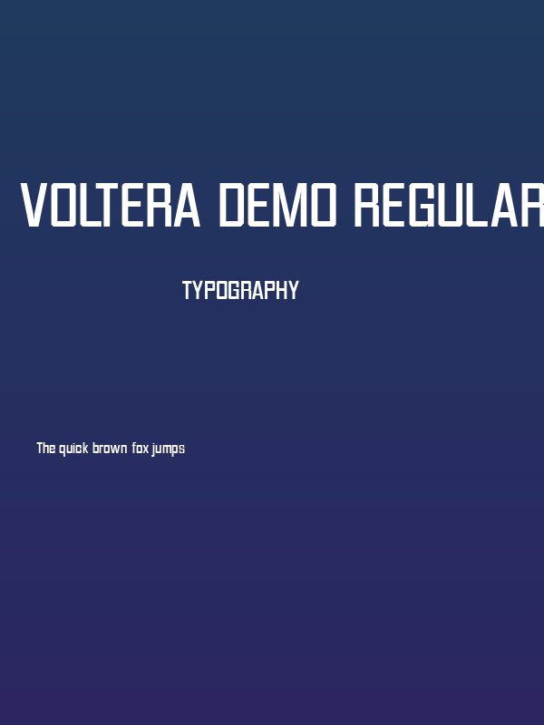 Voltera DEMO Regular Poster