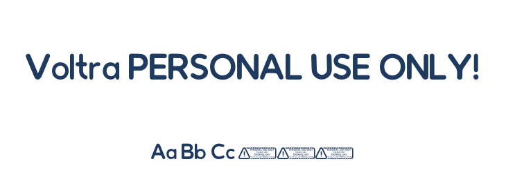 Voltra PERSONAL USE ONLY! Font Preview
