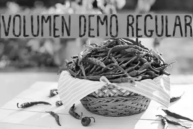 Volumen DEMO Regular Font examples