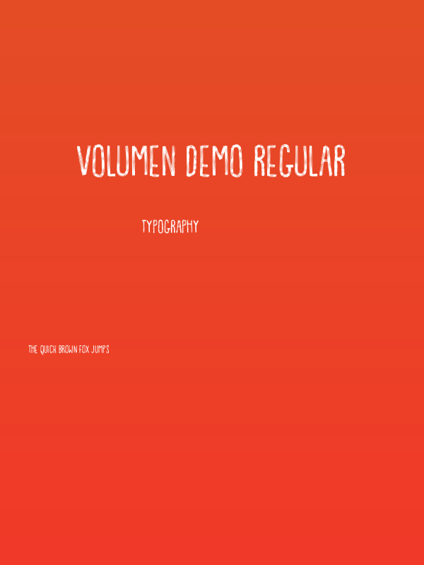 Volumen DEMO Regular Poster