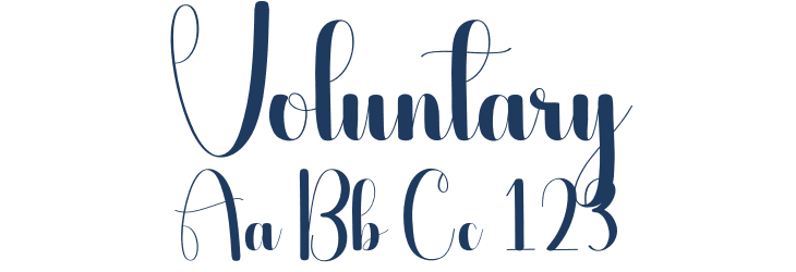 Voluntary Font Preview