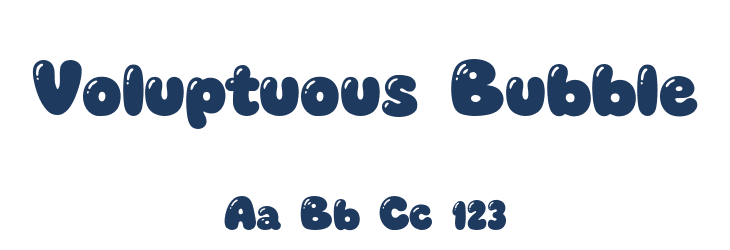 Voluptuous Bubble Font Preview