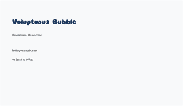 Voluptuous Bubble Business Card