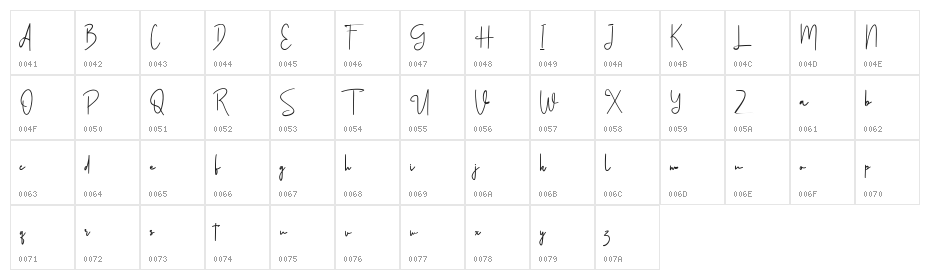 Volustion Free Regular Character Map