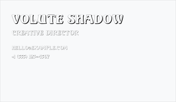 Volute Shadow Business Card
