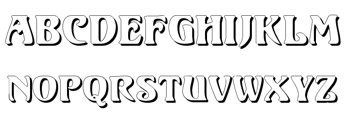 Volute Shadow Font LOWERCASE